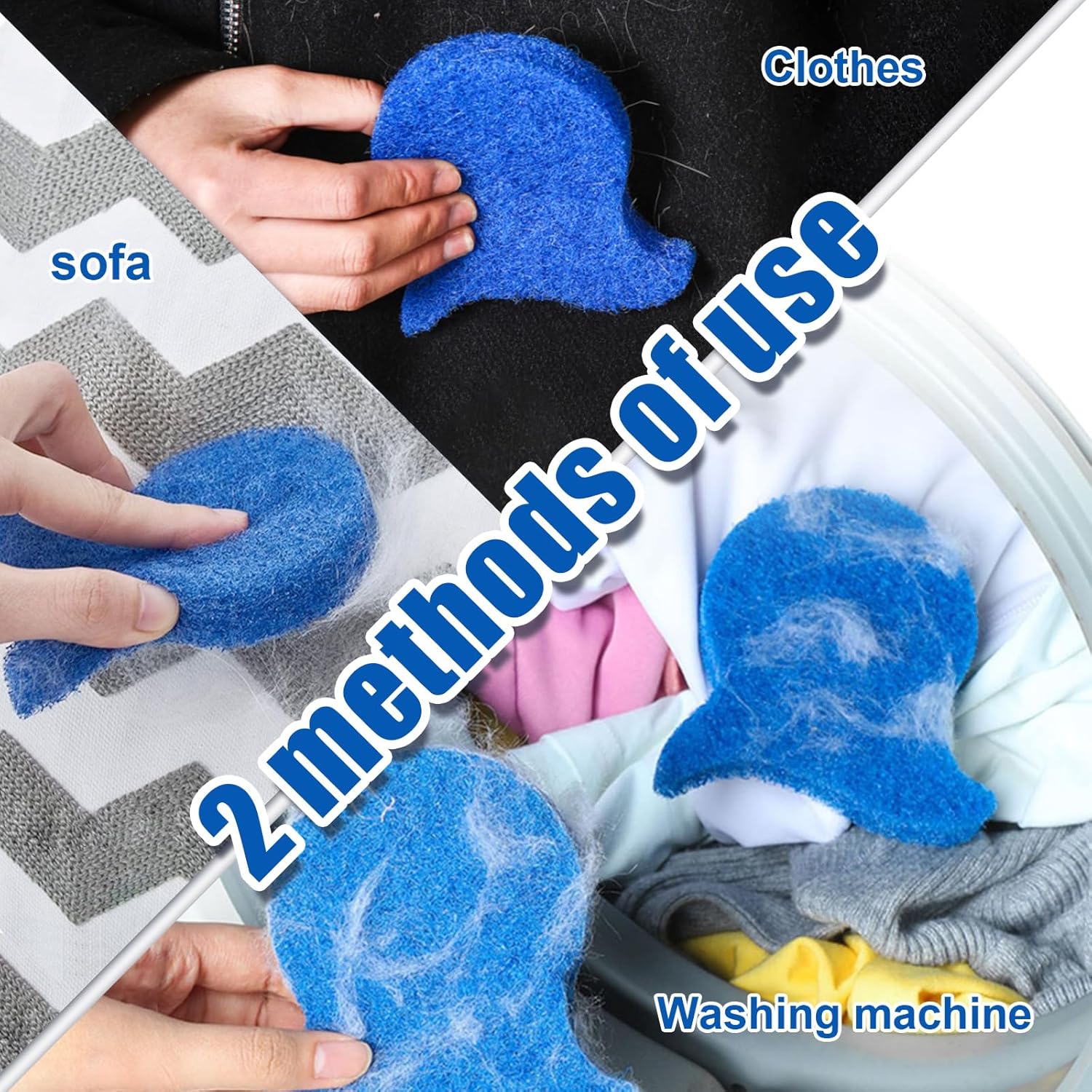 Laundry Pet Hair Removal Fish - 4 pack